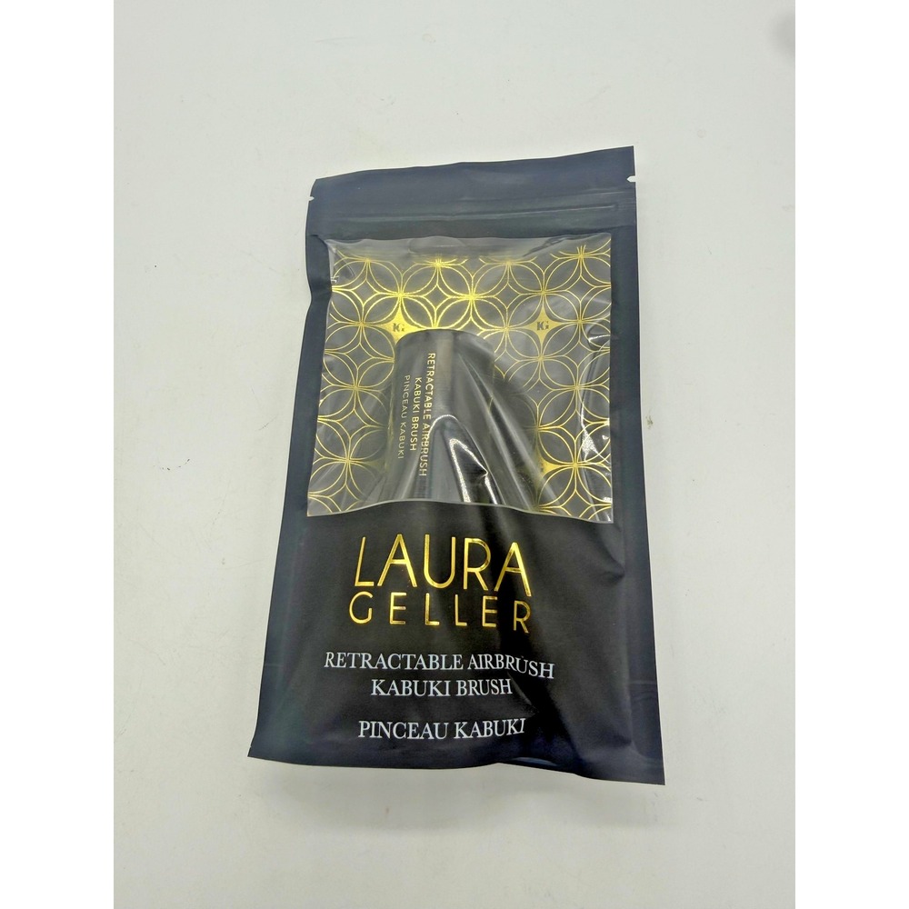 Laura Geller Retractable Airbrush Kabuki Brush Travel Size Black Synthetic Round